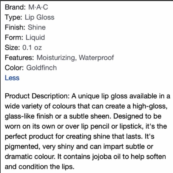 🆕 MAC Lipglass in GOLDFINCH - Picture 3 of 4